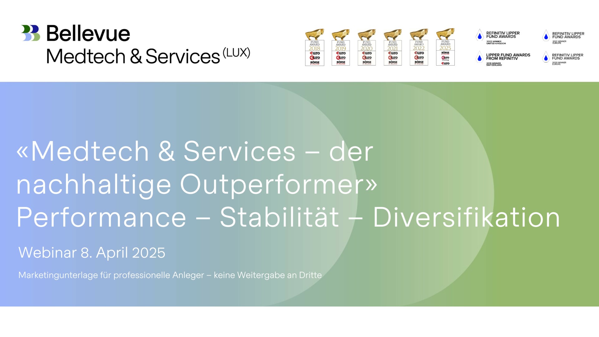 Webinar Medtech & Services - Ausblick mit Portfoliomanager Marcel Fritsch